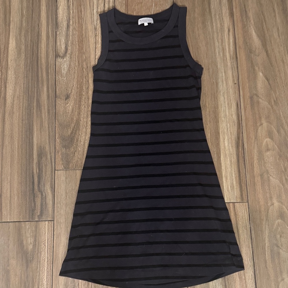 Michael Stars Black Striped Sleeveless Dress size S